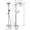 Hansgrohe Crometta E 27298000 Душевая система с термостатом и изливом внешнего монтажа 154,7 см с верхней лейкой 24х24 см