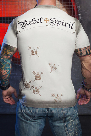 Rebel Spirit | Футболка мужская SSK131324 спина на модели