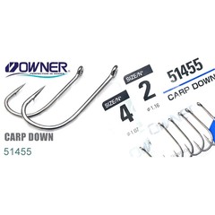 51455 № 1 Крючки OWNER/C'ULTIVA  CARP DOWN / продажа от 5 уп.