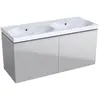 Geberit Acanto 500.613.JL.2 Тумба под раковину, 119x53.5x47.6см, песчаный глянец / матовый песочно-серый, песчаный глянец / глянцевое стекло
