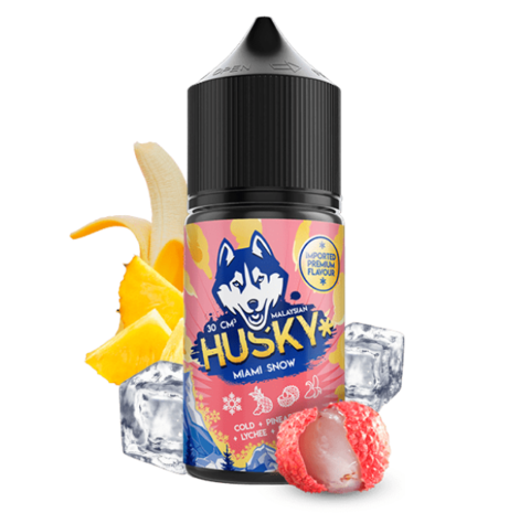 Жидкость HUSKY IMPORT MALAYSIAN SALT (20MG STRONG) 30 ml - Miami Snow (Ананас, личи и банан)