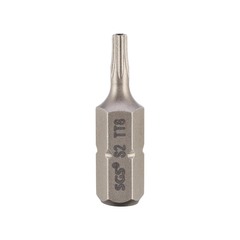 Бита T10H х25мм TORX TR (с отверстием) S2 1шт SGS 6325-TT10