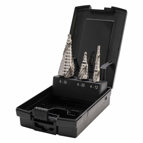 Набор ступенчатых сверл 4-12/4-20/4-30мм HSS-G MASTER-TOOL 101026PRO