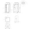 BelBagno UNO-CAB-A-1-90-C-Cr-Bi-TOP-R Душевая кабина с задними стенками, смесителем, верхним и ручным душем, акриловым поддоном и крышей, правосторонняя
