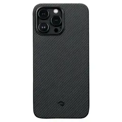 Чехол из арамидного волокна с поддержкой MagSafe PITAKA MagEZ Case 3 600D для iPhone 14 Pro, Black / Grey Twill (Cаржевое переплетение)