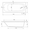 Cezares ECO-160-70-41-W37 Акриловая ванна 160x70, цвет: белый