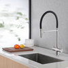 Abber Wasser Kreis AF81141SP Смеситель для кухни с подключением фильтра и выдвижной лейкой, цвет: сатин, черный матовый