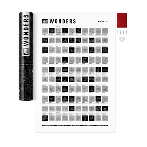Скретч-постер #100 дел Wonders edition