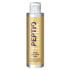 Тонер для сухой кожи Peptide Ultra с пептидом Argireline автивами Hydagen и Xpertmoist ТМ Крымская живая косметика