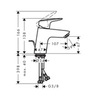 Hansgrohe Logis 71078000 Смеситель для раковины однорычажный с донным клапаном