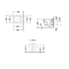 Duravit ME by Starck 45300900A1 (253009+002019) Комплект: унитаз подвесной Compact Rimless, 370x480 мм 253009 + сиденье с микролифтом: цвет: белый
