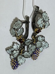 Лоза  (серьги  из серебра)