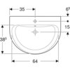 Geberit Renova 500.373.01.1 Раковина 70x52см, белый
