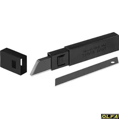 OLFA 18 мм, 10 шт, в платсиковом кейсе, черные сегментированные лезвия, EXCEL BLACK (OL-LBB-10)