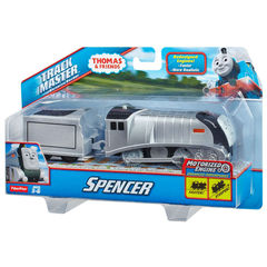 Fisher Price Моторизованный паровоз СПЕНСЕР с прицепом из серии Трекмастер (BMK88-6)