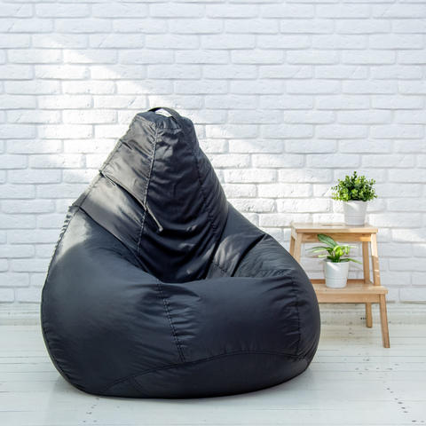 Груша XL плащёвка, несъёмный чехол (чёрная)