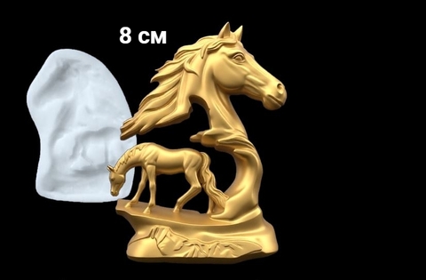 Силиконовый молд № 344 Конь малый правый