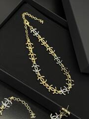 Колье-чокер CHANEL из логотипов коллекция spring summer 26/27