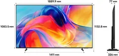 Телевизор LED Samsung 85" UE85M70HAUXPY черный/серый 4K Ultra HD 60Hz DVB-T2 DVB-C DVB-S2 USB WiFi Smart TV