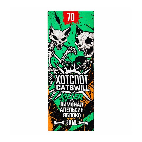 Жидкость HOTSPOT x CATSWILL Salt 2% ULTRA 70mg - Лимонад Апельсин Яблоко