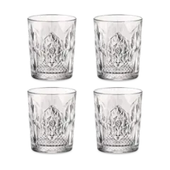 Набор из 4 стаканов для виски STONE DOF 390 мл Bartender BORMIOLI ROCCO арт. 666218GRS021990