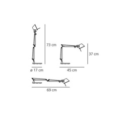 Настольная лампа Tolomeo Micro Table A011850 синий