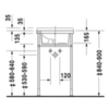 Duravit Starck 3 30641000 Металлическая консоль, регулировка по высоте + 50мм для умывальника 030348, хром