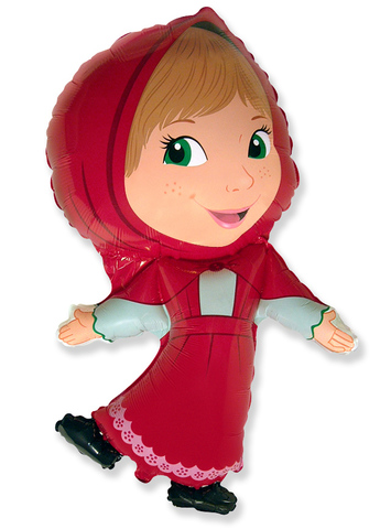 Шар F Мини-фигура, Красная шапочка, 14''/36 см, 5 шт.