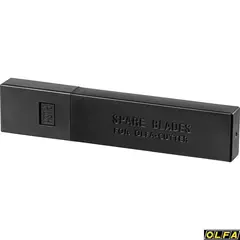 OLFA 18 мм, 10 шт, в платсиковом кейсе, черные сегментированные лезвия, EXCEL BLACK (OL-LBB-10)
