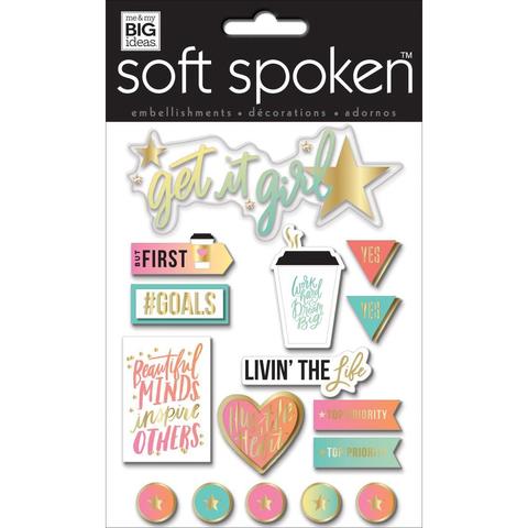 Стикеры обьемные - Soft Spoken Themed -Get It Girl