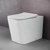 Ceramica Nova Cubic CN1809 Напольный пристенный унитаз-соло с ультра тонким сидением с функцией плавного закрытия, цвет: белый