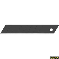 OLFA 18 мм, 10 шт, в платсиковом кейсе, черные сегментированные лезвия, EXCEL BLACK (OL-LBB-10)