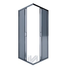 Душевое ограждение IVA E4SB100T 1000х1000х2000 открывание дверей раздвижное, стекло тонированное, толщина стекла 6 мм, цвет профиля черный