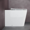 Ceramica Nova Cubic CN1809 Напольный пристенный унитаз-соло с ультра тонким сидением с функцией плавного закрытия, цвет: белый