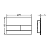 TECEsquare II. 9240843 Панель смыва, металл, PVD Brushed Nickel (с покрытием против отпечатков пальцев)
