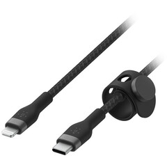 Кабель Belkin BoostCharge PRO Flex USB-C-Lightning Braided Silicone Cable, 3м, черный
