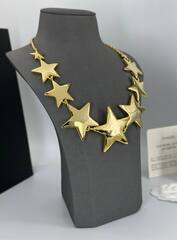 Колье цепочка с подвесками звездами CHANEL STAR
