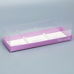 Коробка для 3 муссовых пирожных «Для тебя», 27×8.6×6.5 см