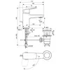 Ideal Standard Ceraplan BD213AA Смеситель H75 для раковины с пластиковым донным клапаном