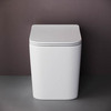 Ceramica Nova Cubic CN1809 Напольный пристенный унитаз-соло с ультра тонким сидением с функцией плавного закрытия, цвет: белый
