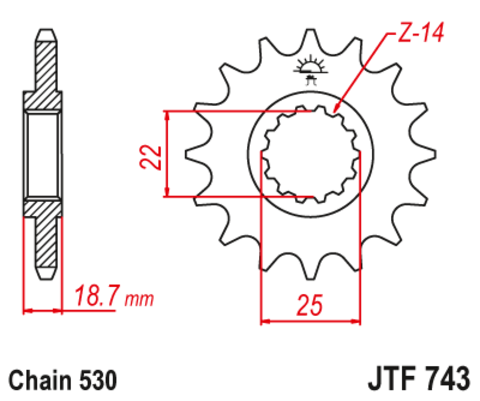 Звезда ведущая JTF743 15