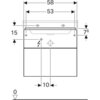 Geberit Xeno2 500.506.01.1 Тумба под раковину, 58x53x46.2см, Белый / Высокоглянцевое покрытие