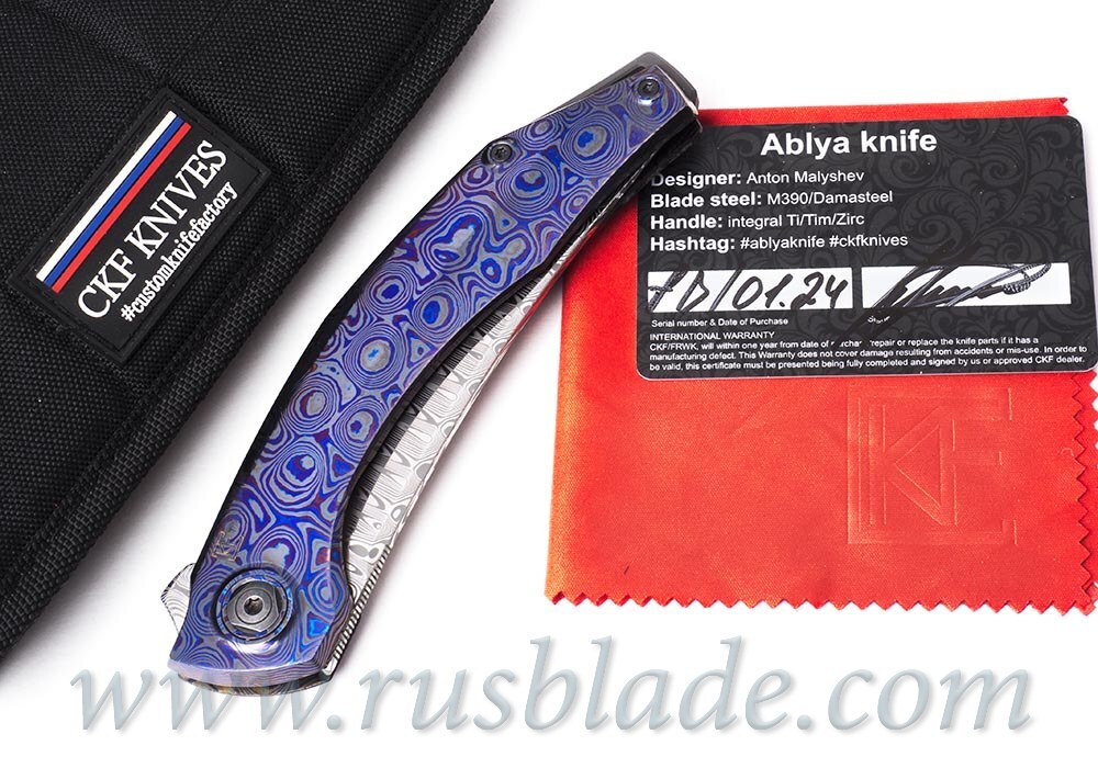 CKF Ablya Full Dress knife (Malyshev, Ti, Zirc, Damasteel)