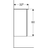Geberit Smyle Square 500.359.JK.1 Шкафчик с одной дверцей, 36x60x32.6см, Темно-серый / Матовое покрытие