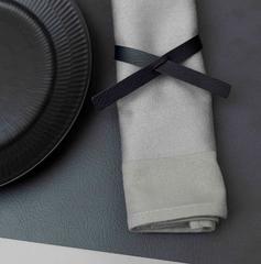 Набор из 4 петель для салфеток 1х30см Hippo black-anthracite LindDNA-981376