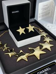 Колье цепочка с подвесками звездами CHANEL STAR