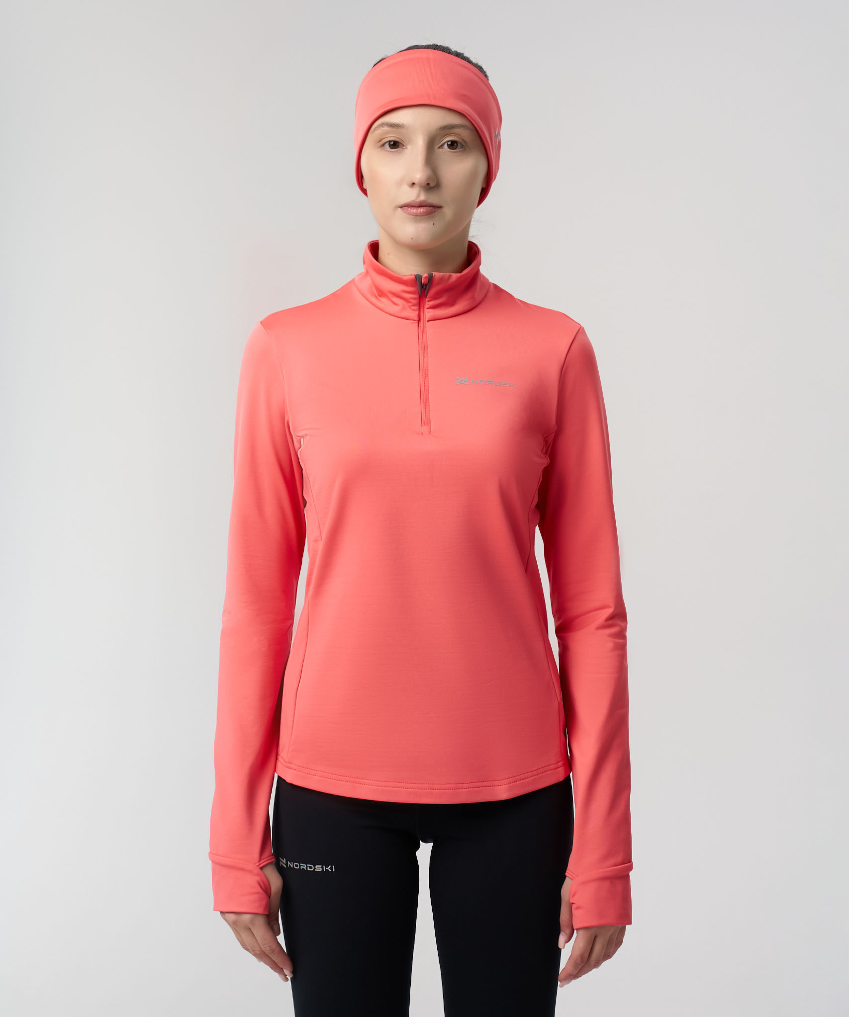 Женский утепленный лонгслив Nordski Warm 2.0 coral