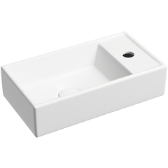 Ceramica Nova Element CN6051LMW Умывальник подвесной прямоугольный (чаша слева, отверстие под смеситель справа), 41.7x21.7, цвет: белый фото