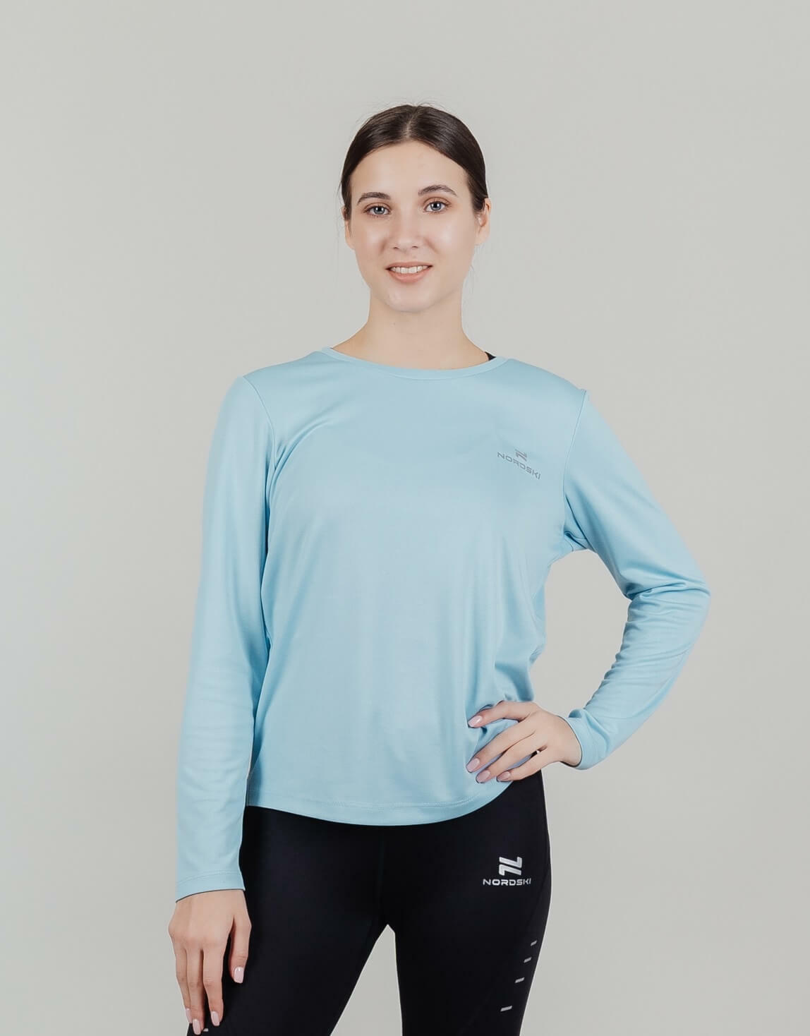 Женская футболка для бега с длинным рукавом Nordski Run sky