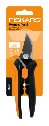 Ножницы для цветов Fiskars Solid SP14 черный/оранжевый (1051601)